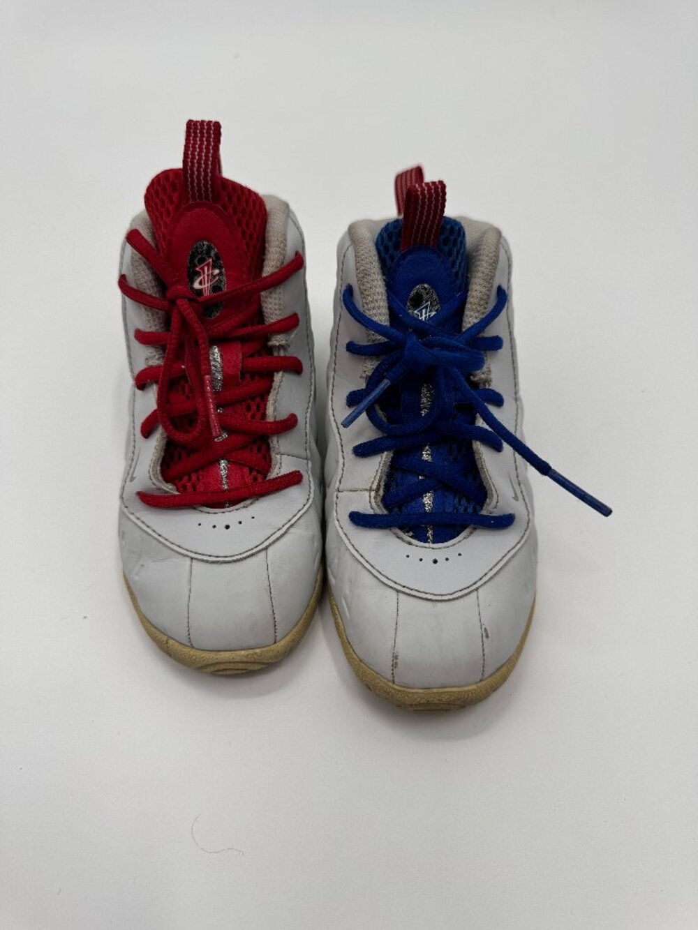 Nike Little Posite One USA Moon Toddler Shoes Size 10C Mismatched Laces Retro